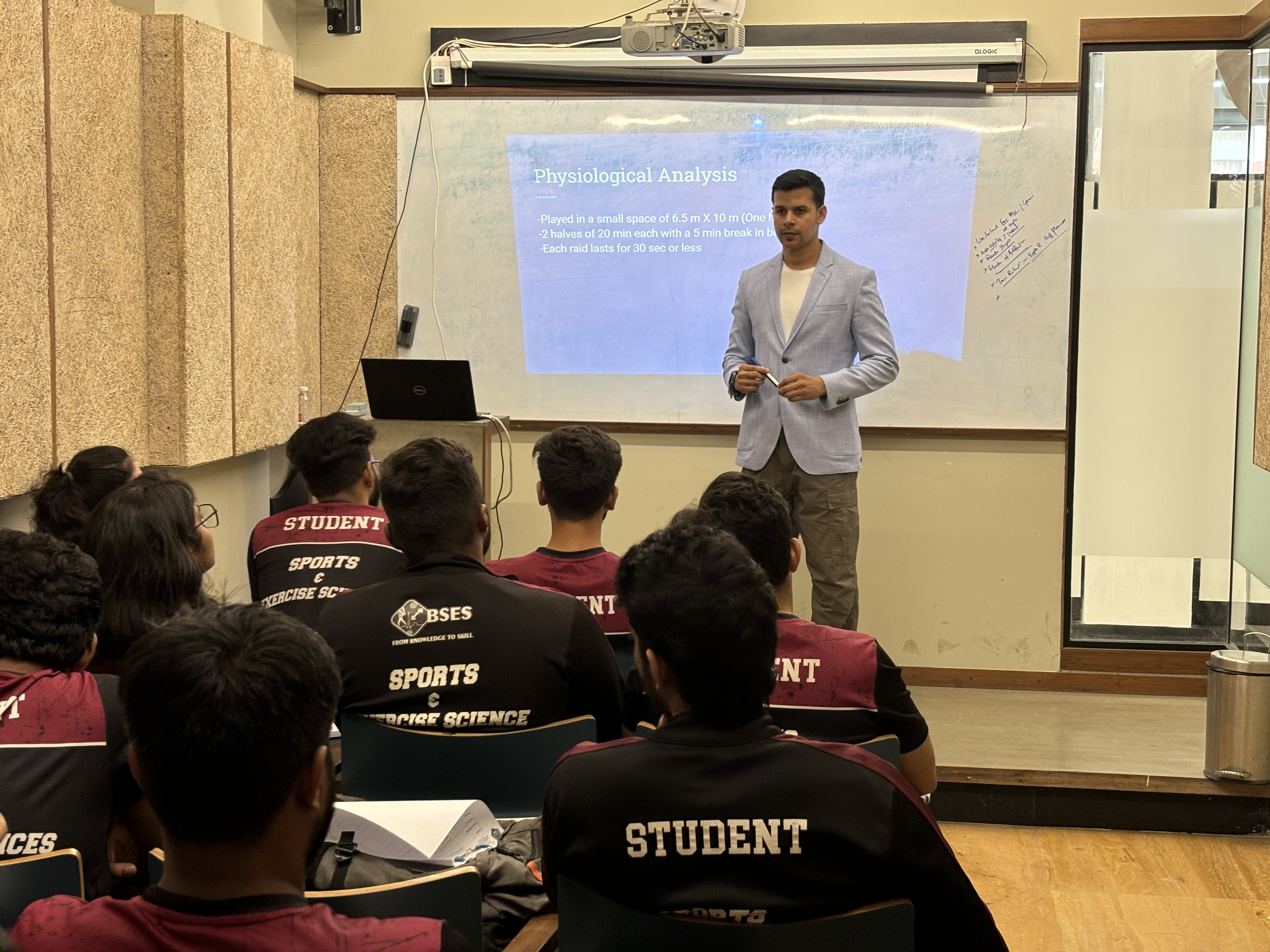 Ranjit Nahak speaking at DY Patil University